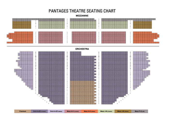 Pantages Seating Chart With Numbers